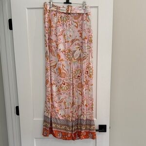 VICI Floral Pink and Orange Wide Leg Pants​